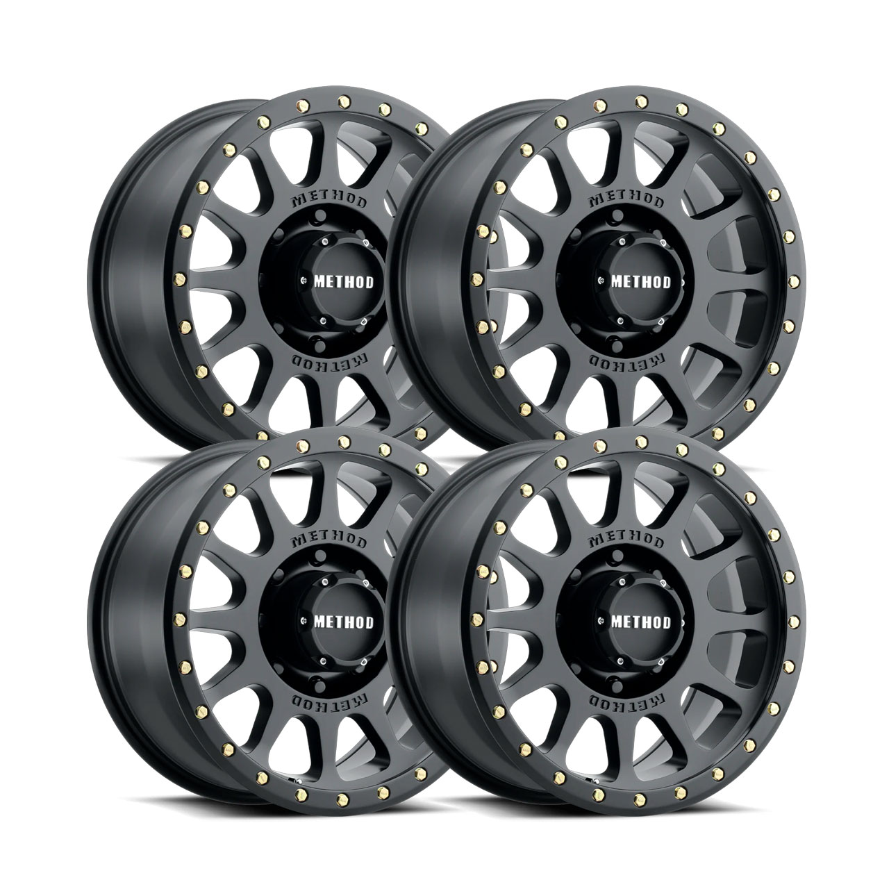 Method Nv305 Jogo de Rodas Method NV305 18x9 8x165.1 0mm Preto Fosco - 4x4 Store Brasil