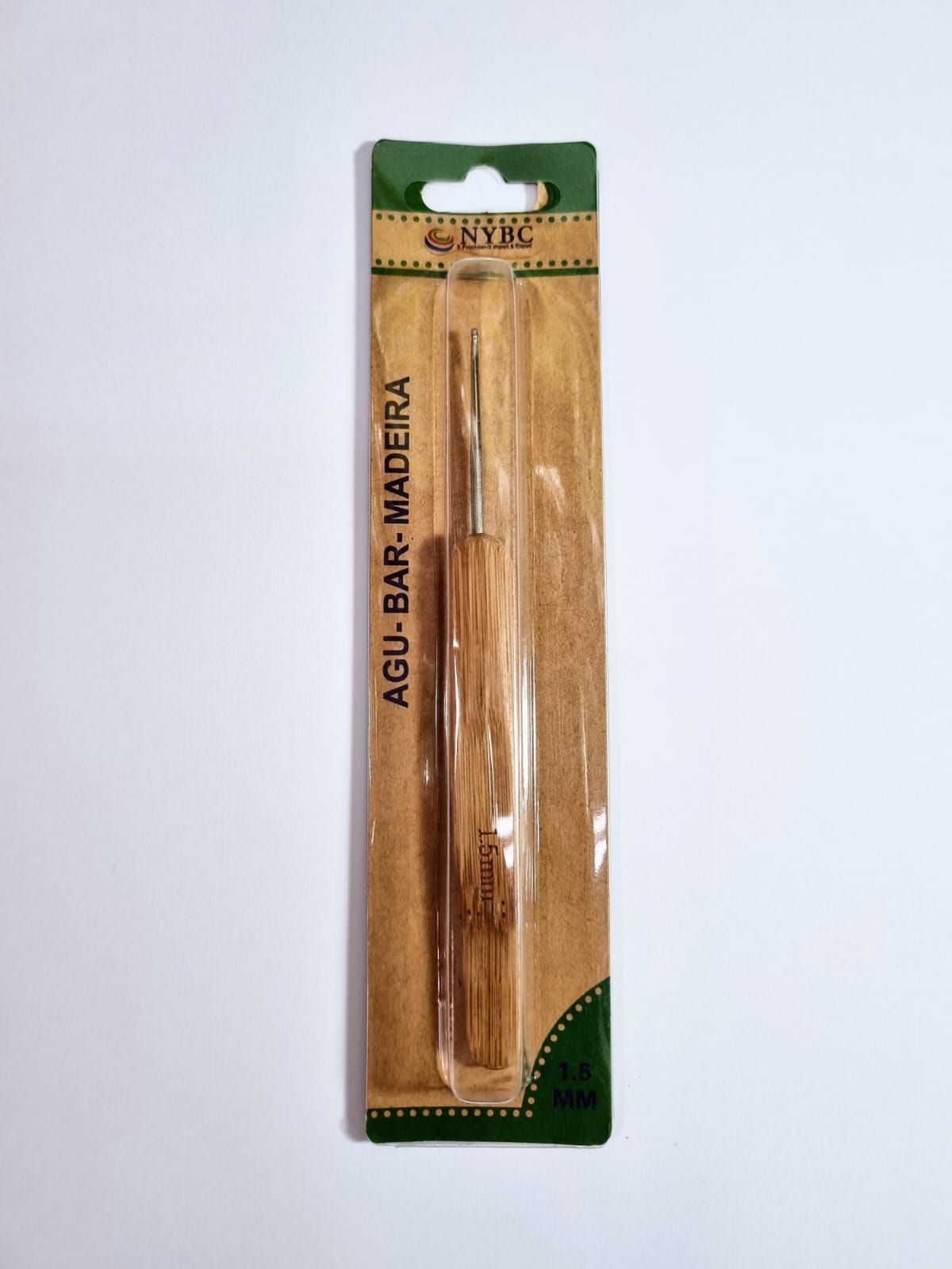 Agulha de Crochê Cabo de Bambu 1.5mm NYBC - Amorimaq Máquinas de