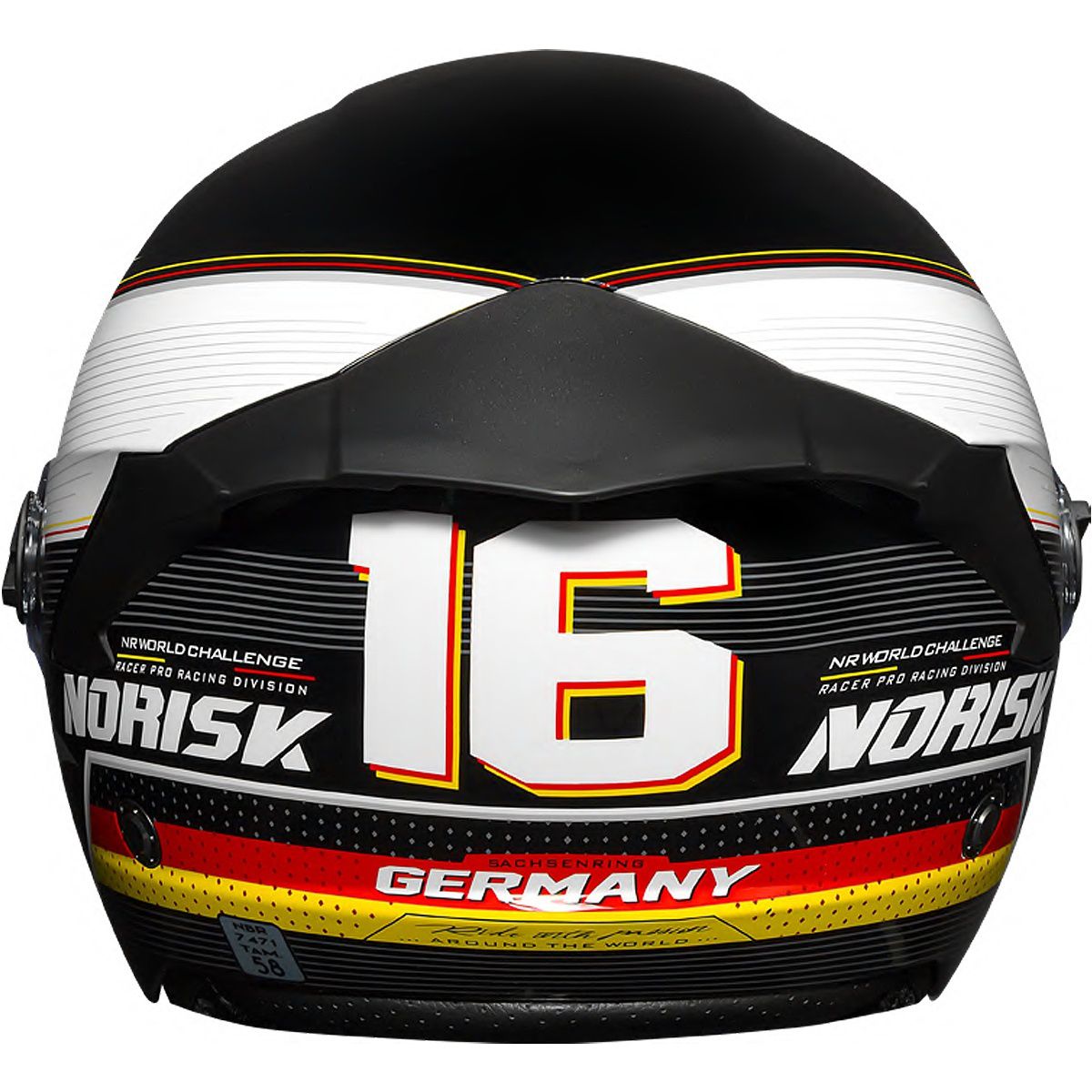 Capacete Norisk Neo Grand Prix Alemanha (Aberto) Preto/Amarelo