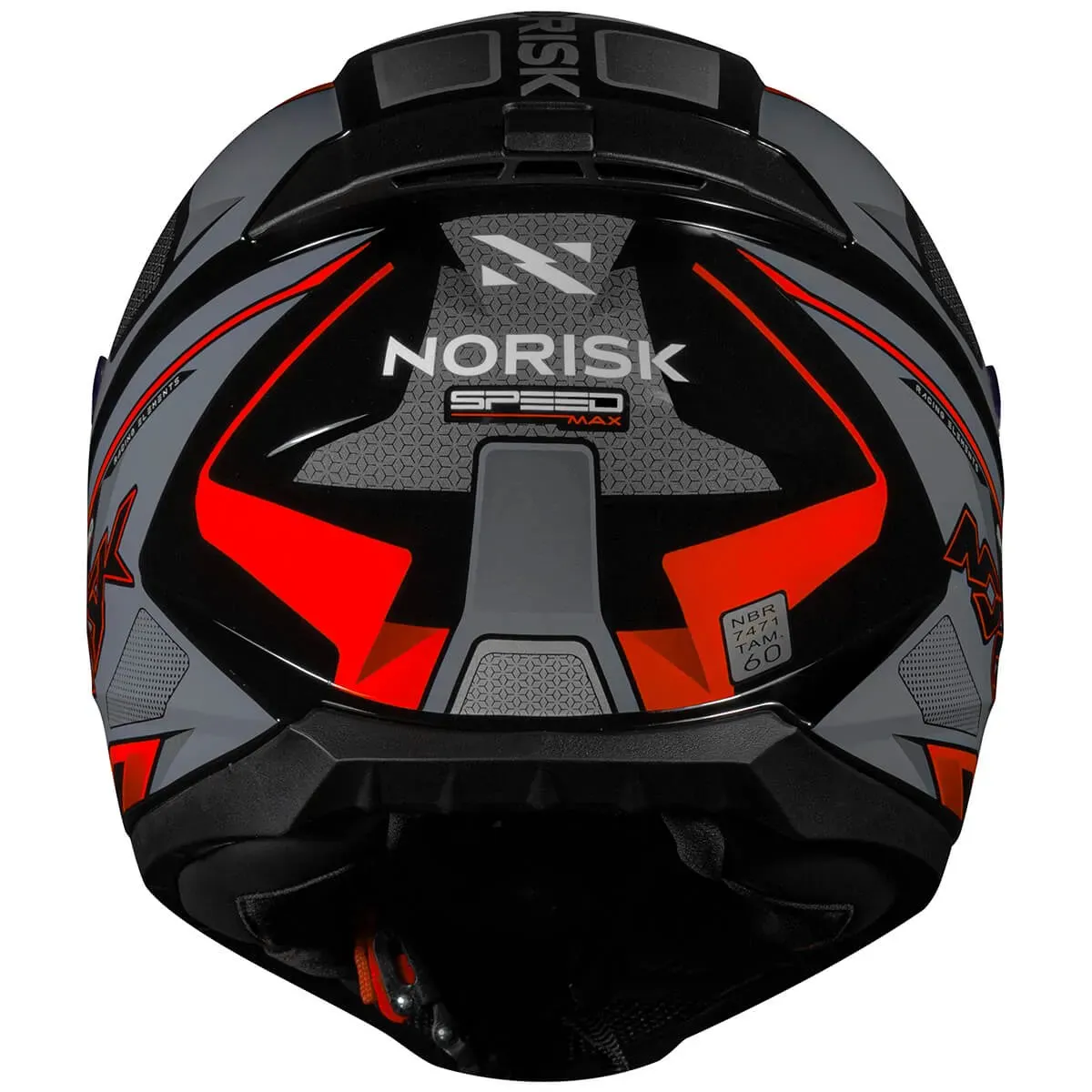 Capacete Norisk Razor Speedmax Preto Cinza Laranja - Maremoto