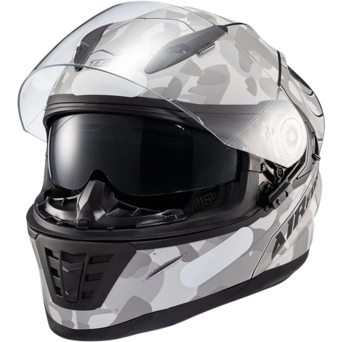 Capacete Texx Wing Airforce Preto Cinza - Maremoto