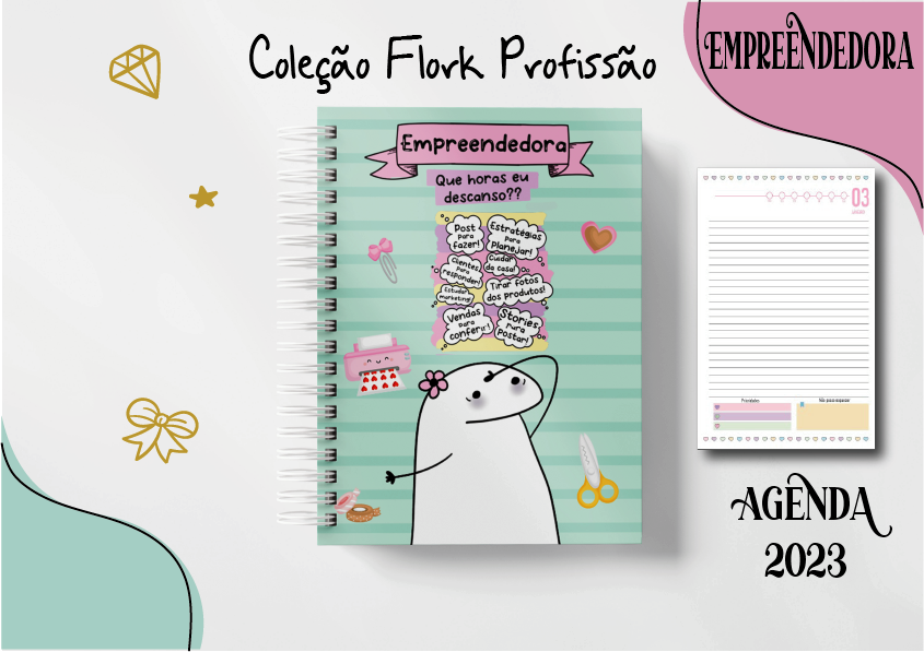 AGENDA - Profissões - FLORK - Vendedora - Dedicarte Artesanato