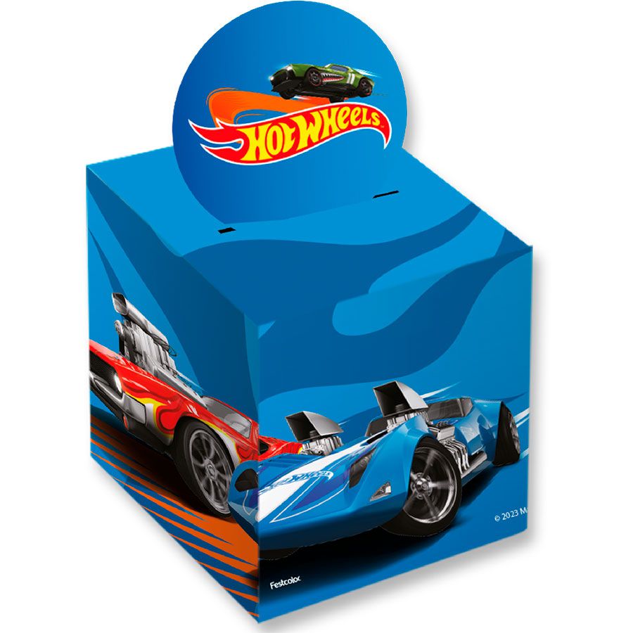 PRATO DESCARTÁVEL HOT WHEELS 18 CM - CONTÉM 8 UNIDADES - FESTCOLOR