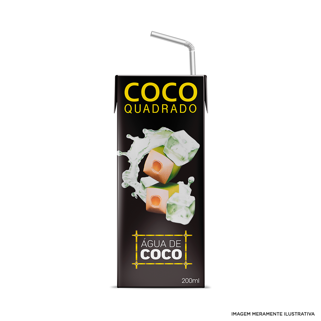 Água de Coco - Coco Quadrado 200ml Tradicional (Caixa com 27 unidades) -  FASTHE