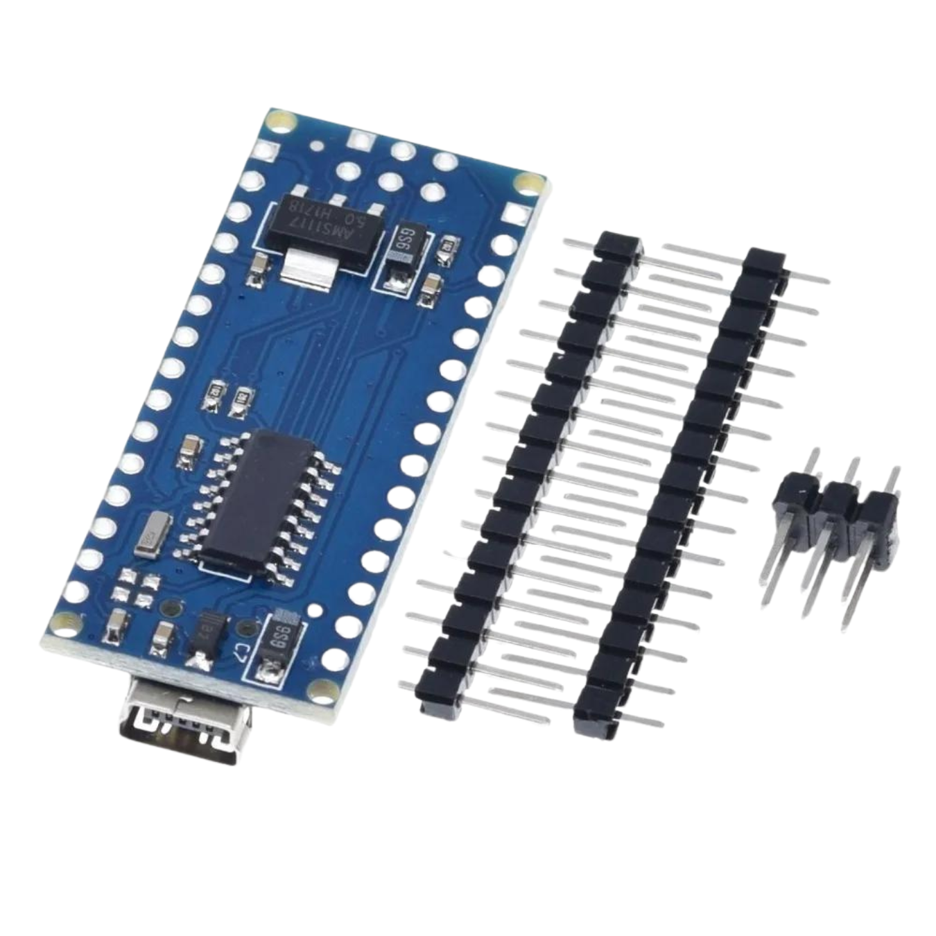 Placa Arduino Nano Com Conector V3 Pino Não Soldado (Modelo 168 ...