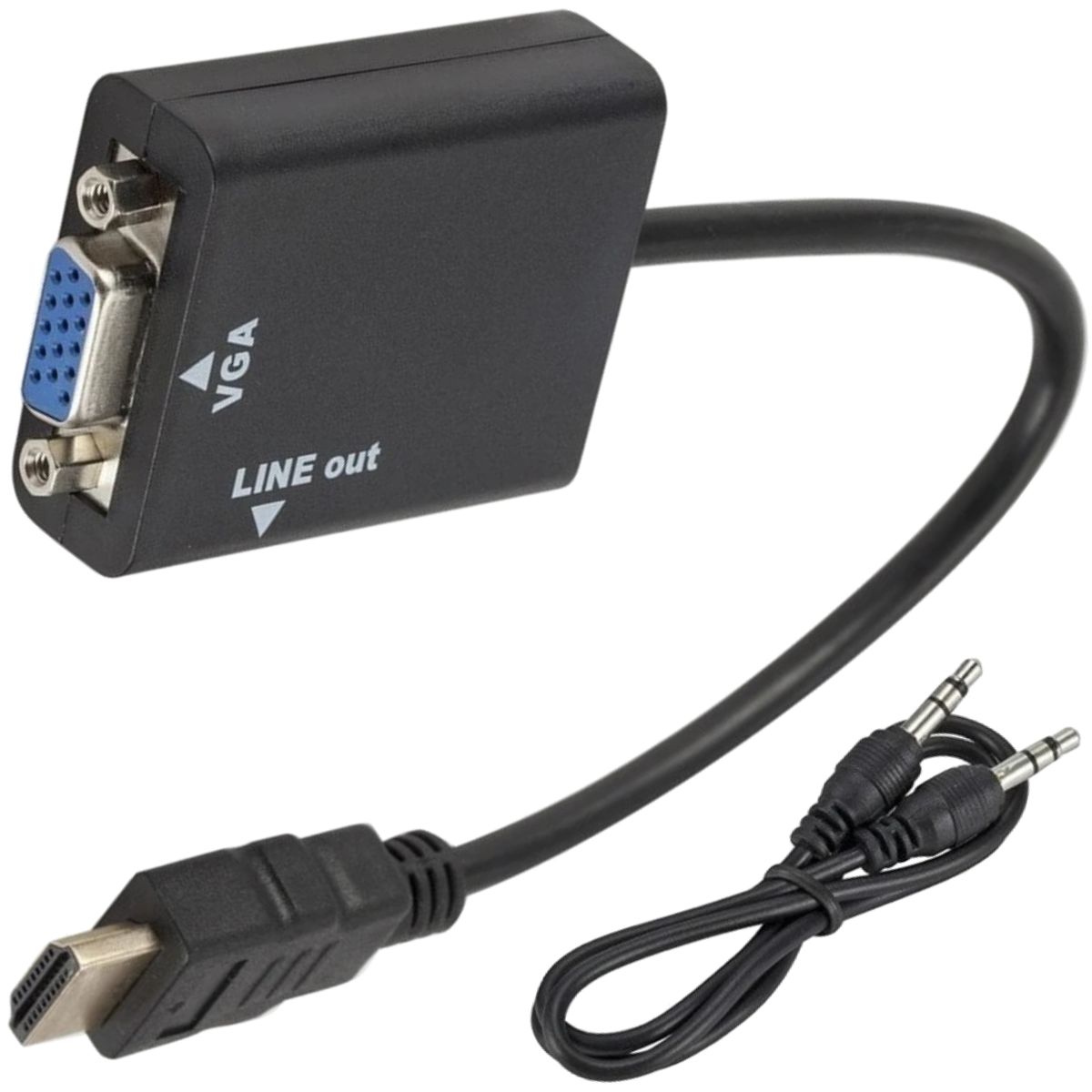 Cabo Conversor Adaptador HDMI Para VGA Com Saída P2 Áudio - ELETROHALEN -  Loja Especializada em Áudio