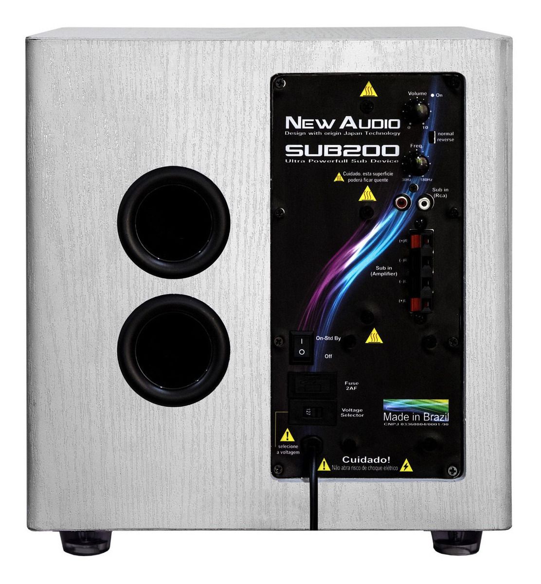 Subwoofer Ativo 8" Newaudio SUB200 Clean Design Downfiring