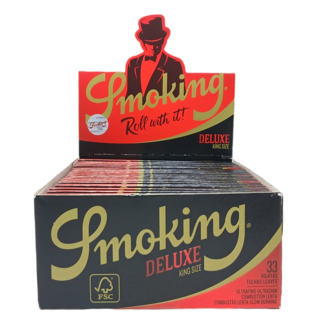 Seda Smoking Preta Deluxe King Size - Display 50 un - Tabacaria Atacado