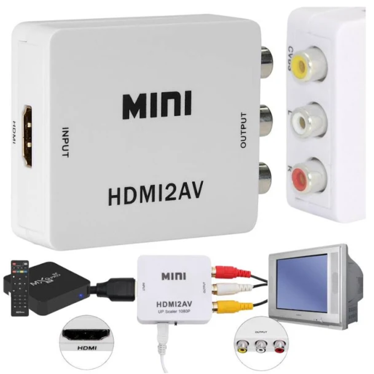 Convertidor Hdmi Hdmi Av Adaptador Adaptador Hdmi Cable Hdmi A