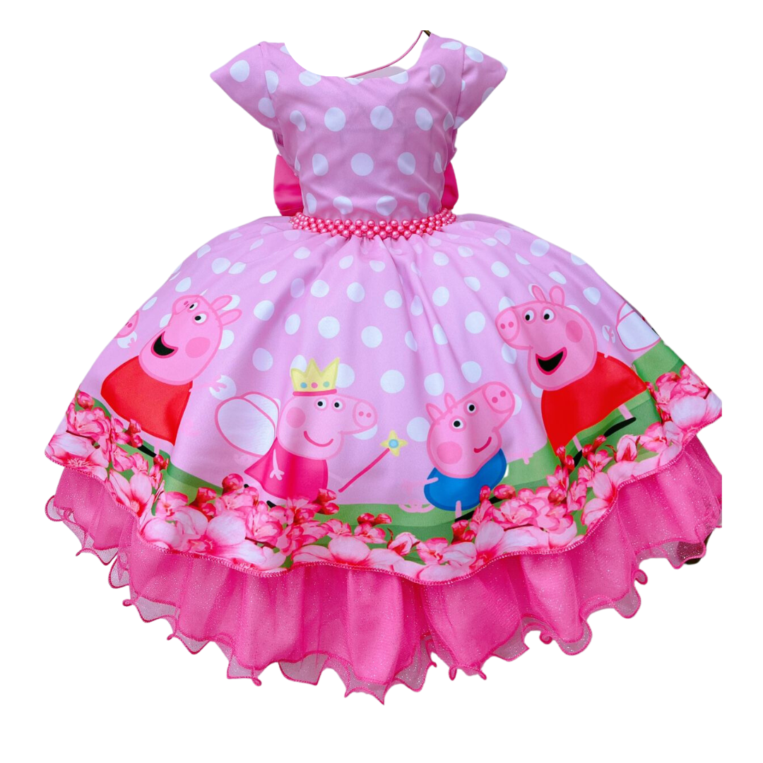 Vestido Infantil Princesa Rosa 2