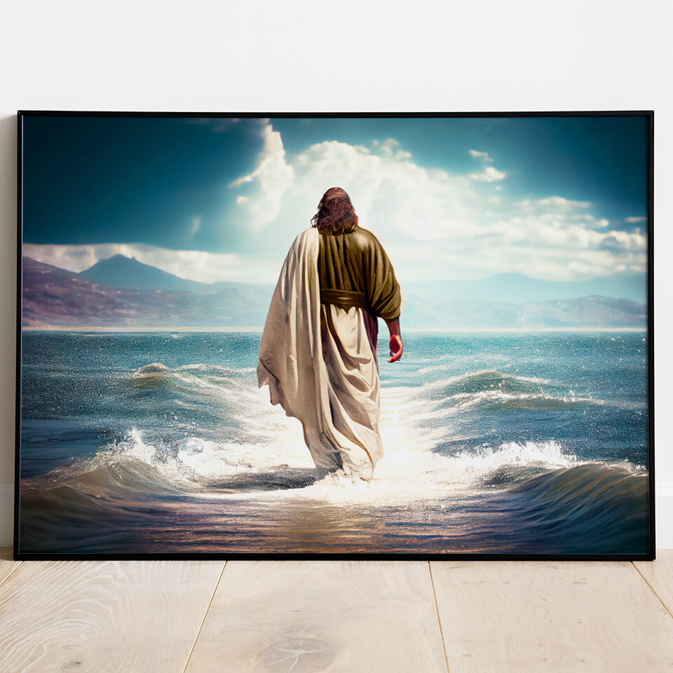 Quadro Decorativo Jesus Rei e o Leão