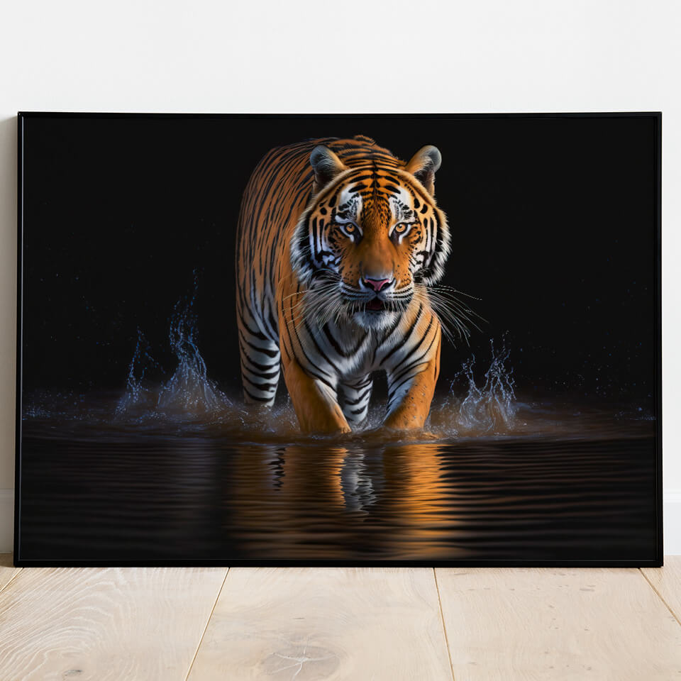 Quadros Decorativos Tigre e Palavras Significados Kit 2 peças 30x40cmFrases  e significado