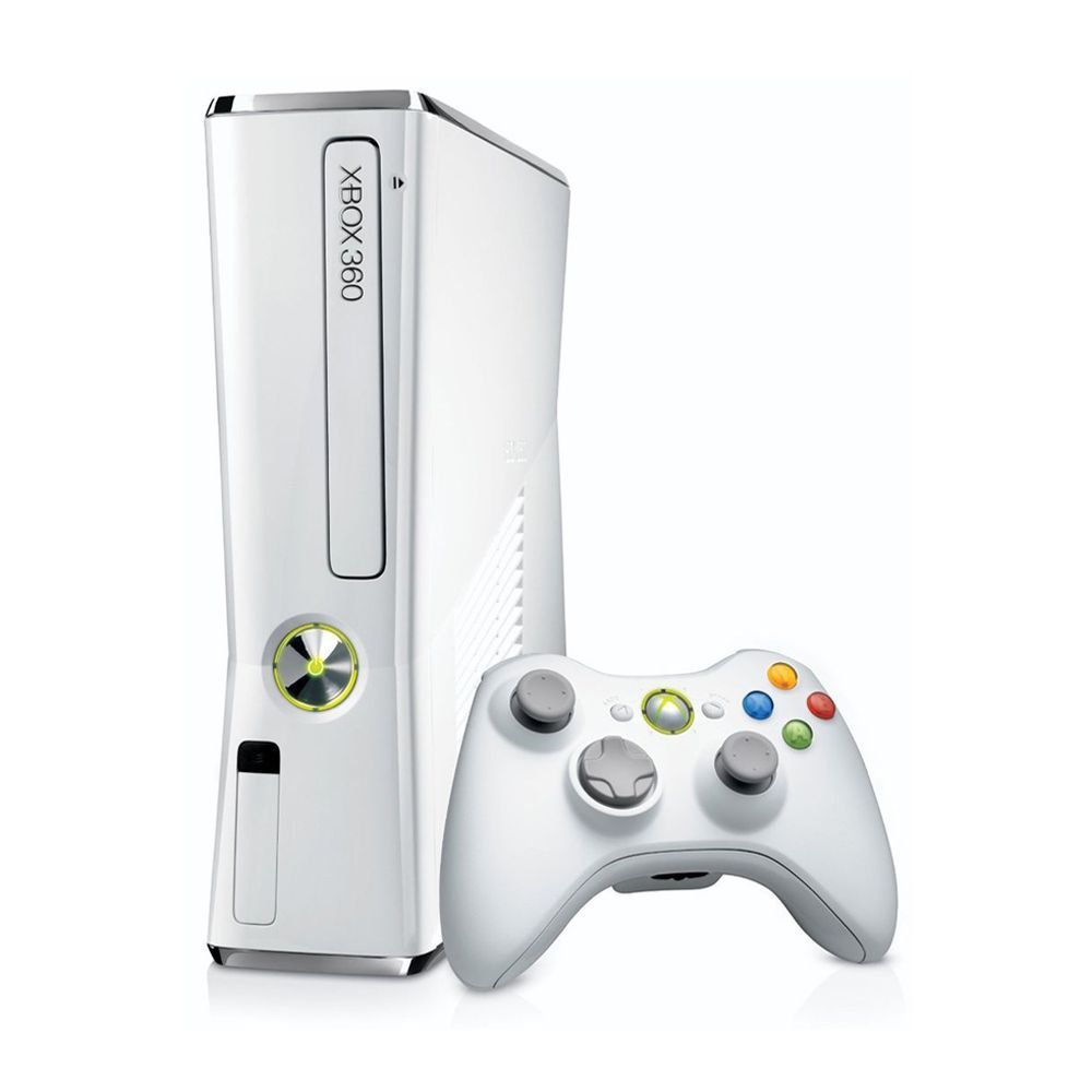Vídeo game Xbox 360 branco com kinect 