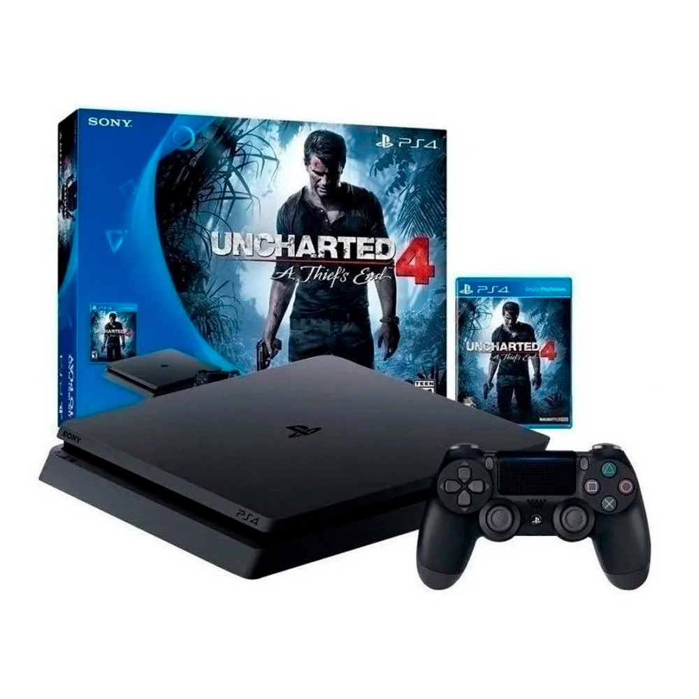 Playstation 4  SLIM  Novo Modelo SLIM - Com Jogo Uncharted 4