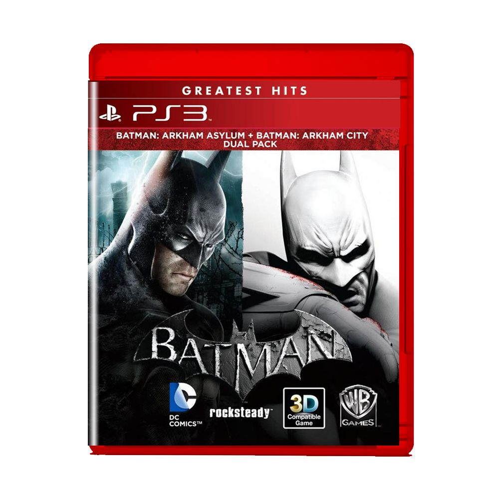 Combo Batman Arkham Asylum mais Arkham City - Jogo de Ps3 - Mídia Física