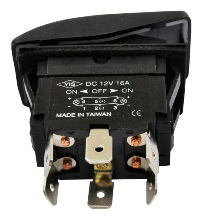 Botão Interruptor De Painel Elétrico C/ Led 3 Funções 12V - Tiburon Náutica