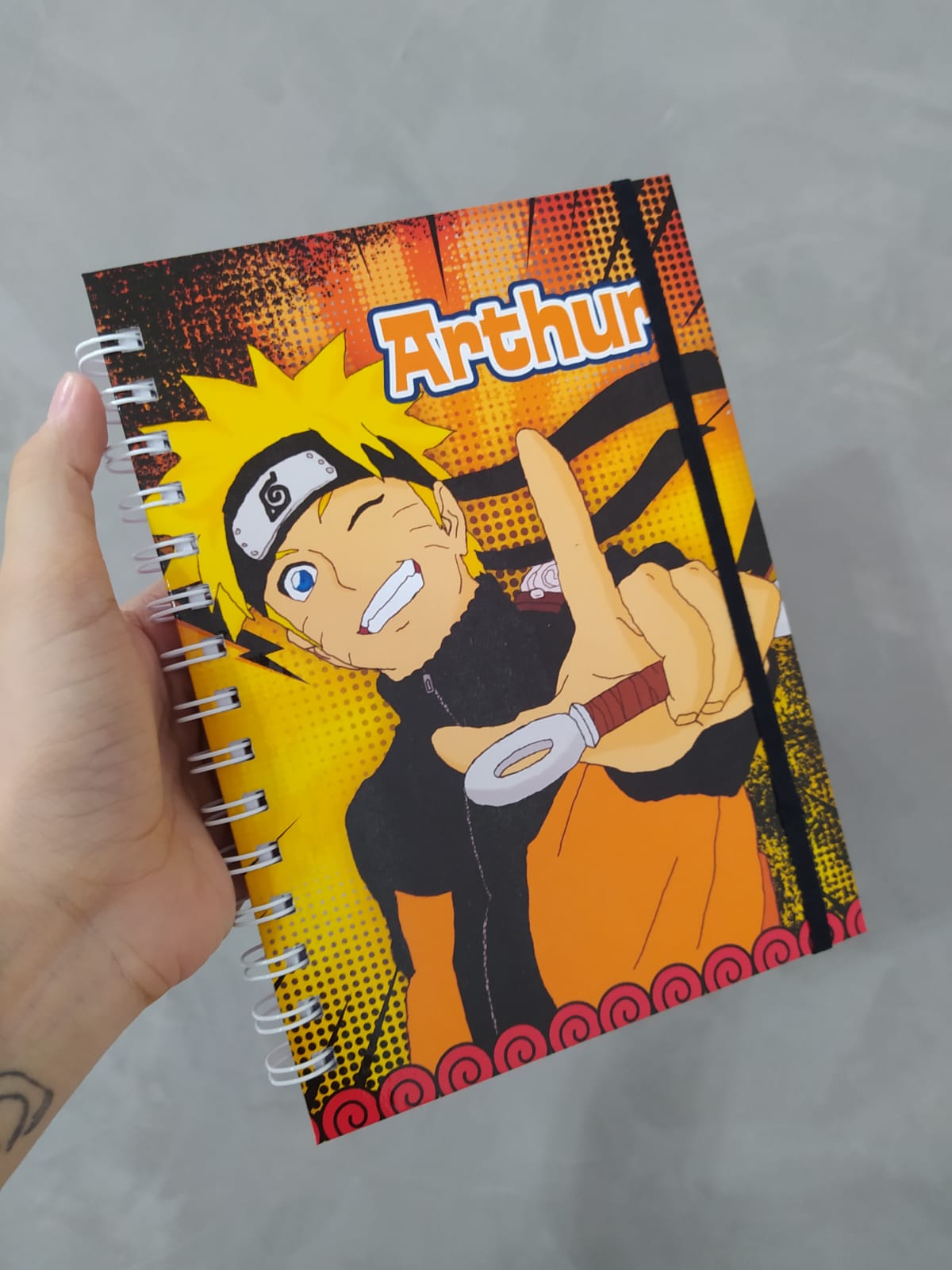 Caderno Personalizado A4 no Tema Naruto