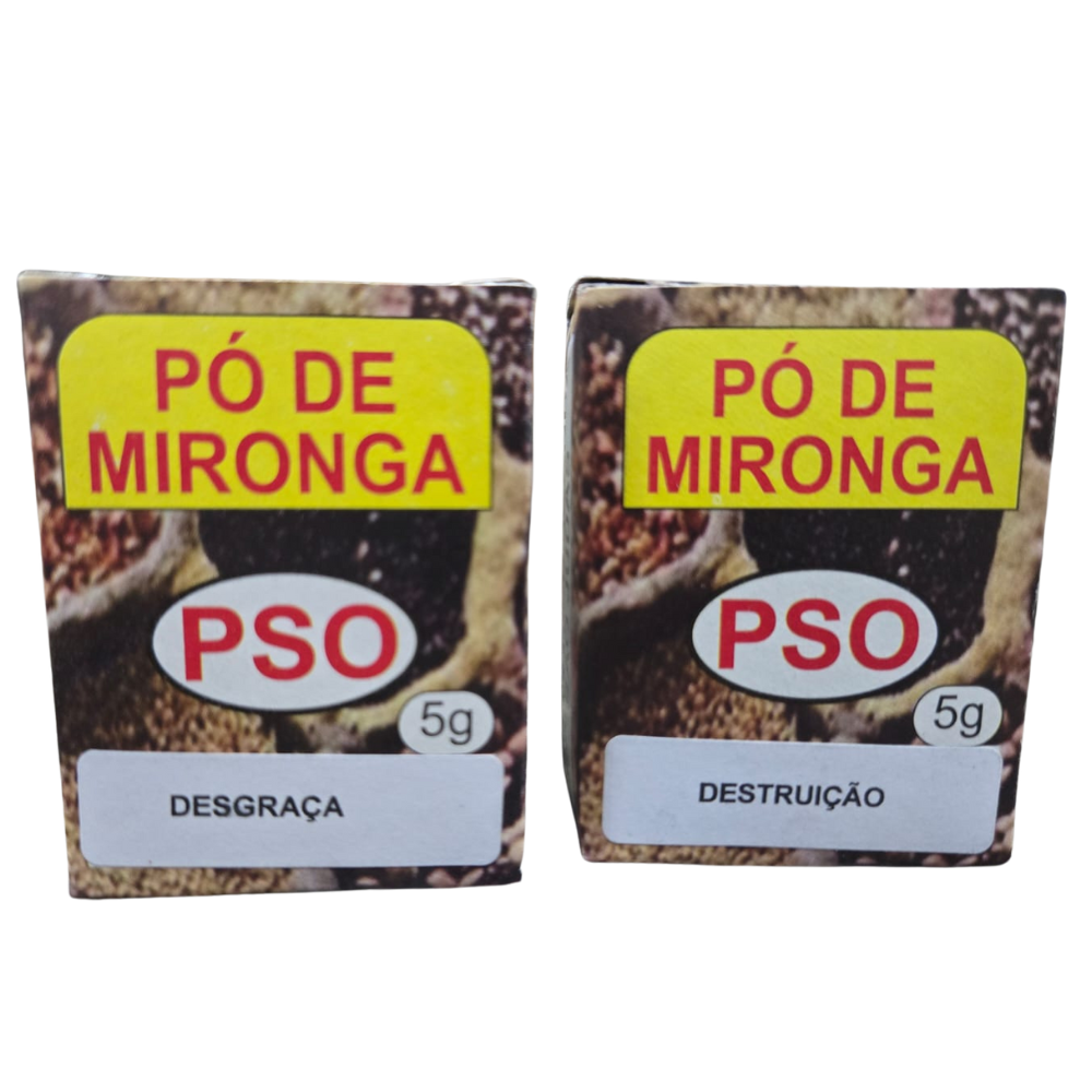 Mironga Kit Com 7 Pó De Mironga Para Ritos - Desgraça - Sarava Shop
