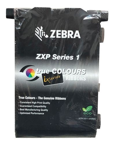 Z1001 Ribbon Ribbon Zebra Preto (K) 800011-101 P/ ZXP1 C/ 1000 Impressões - Loja de ...