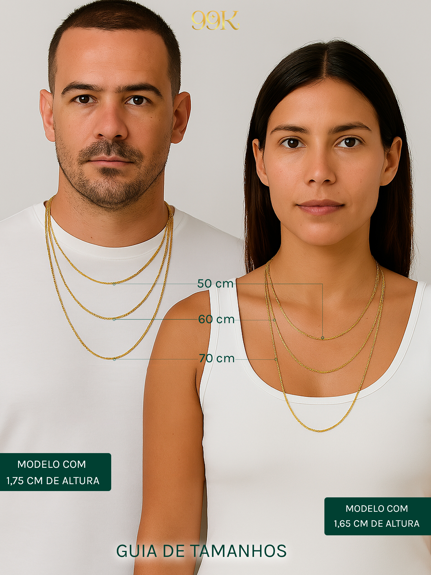 Corrente Bitcoin - veneziana - banhada a ouro 18k - 99K JOIAS