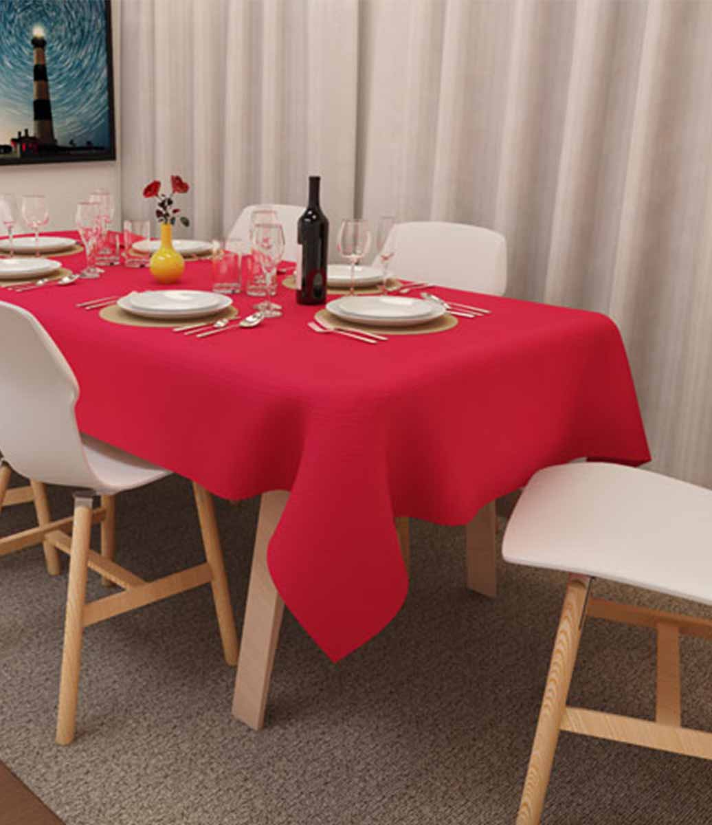 Toalha De Mesa Natal Estampada 4 Cadeiras Xadrez Vermelho