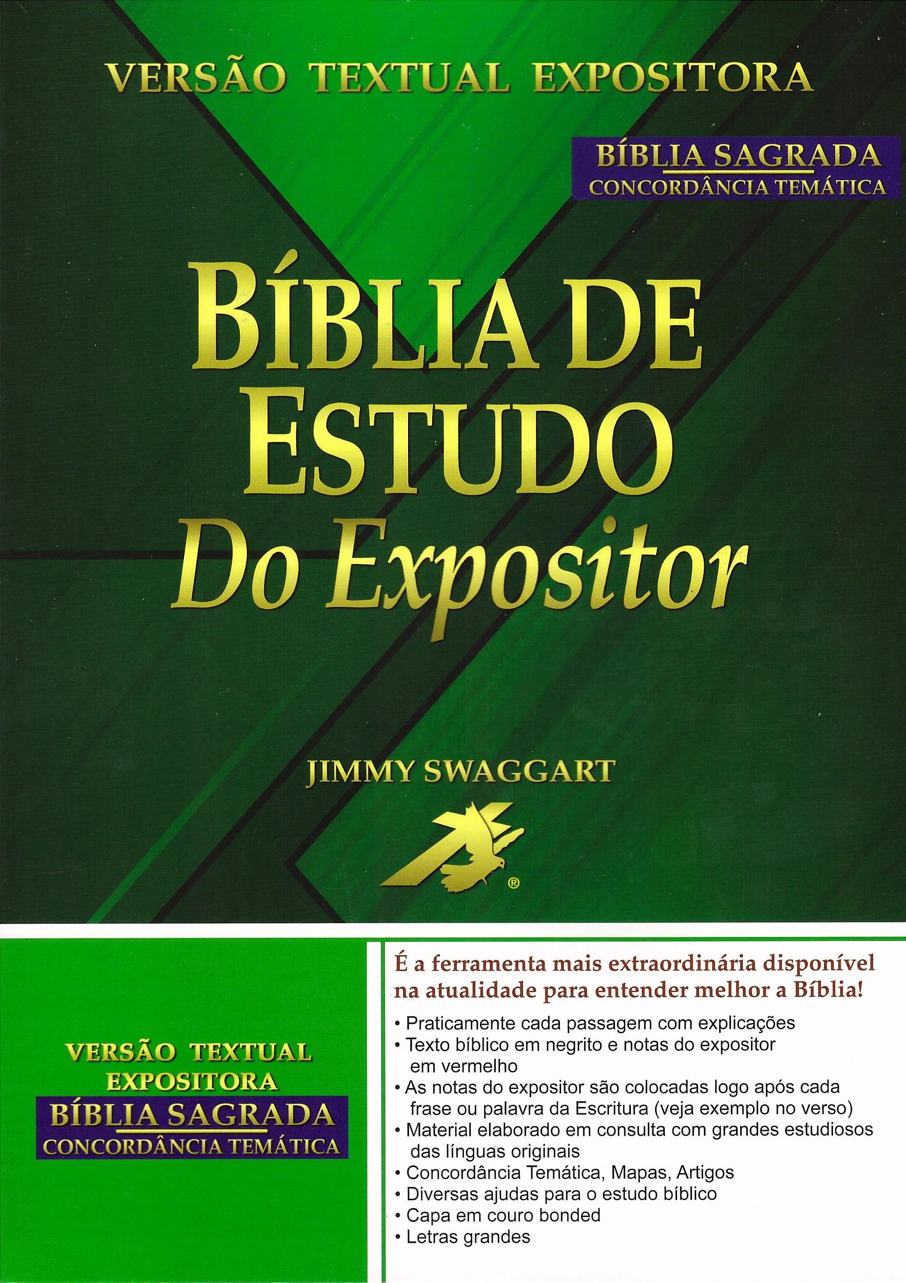 Bíblia de Estudo do Expositor Jimmy Swaggart | Capa Luxo | Preta