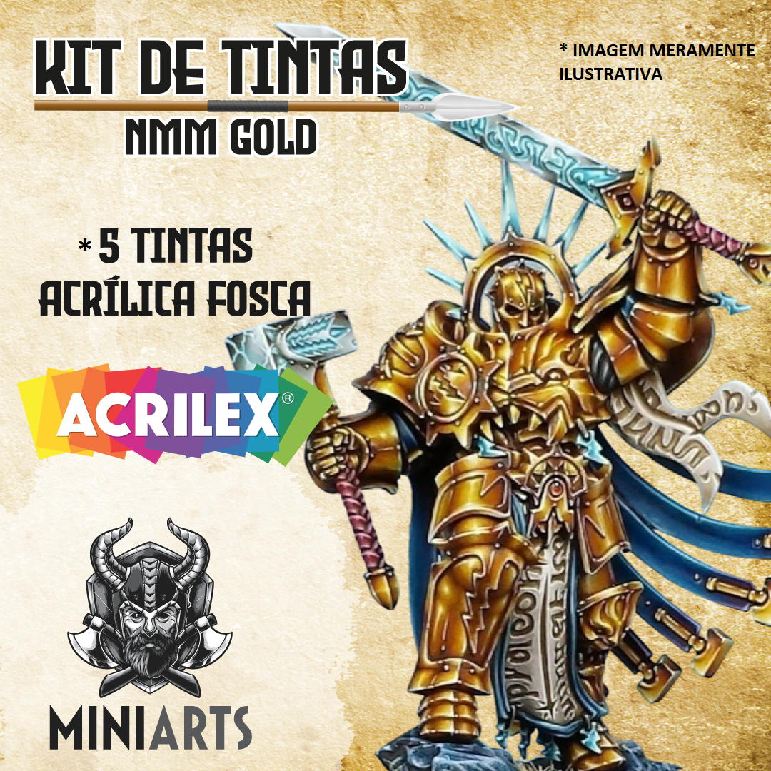 Kit com 4 Tintas Acrílicas NMM SILVER - Acrilex - MiniArts