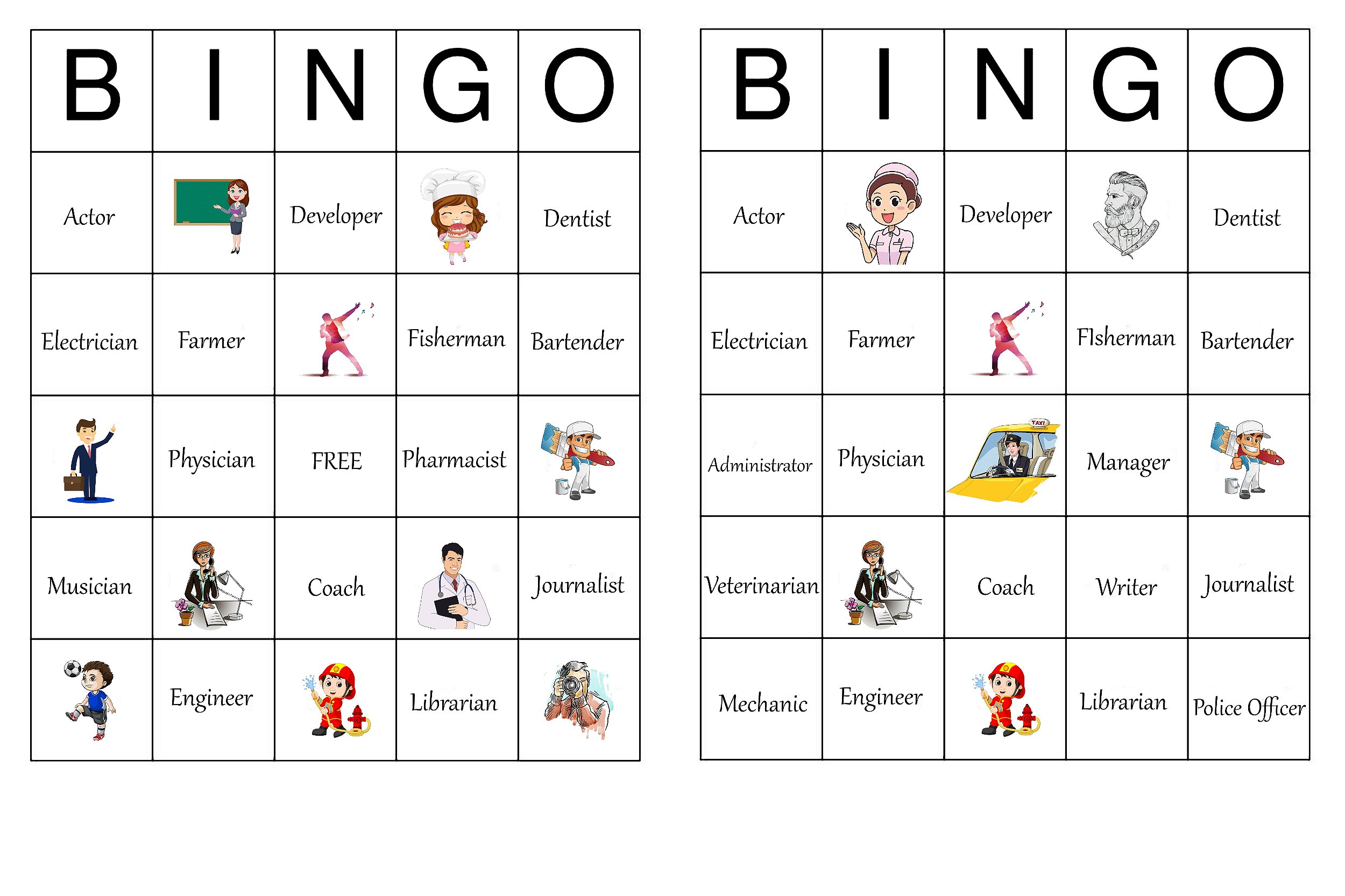 Bingo e Baralho Inglês