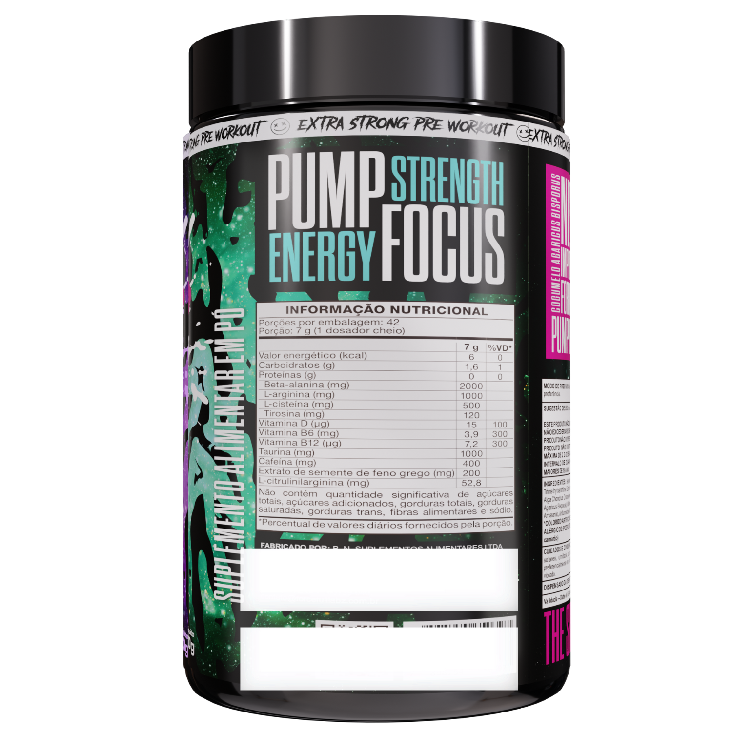 Pré Treino Importado Pump Drol Original 300g - Loja Oficial