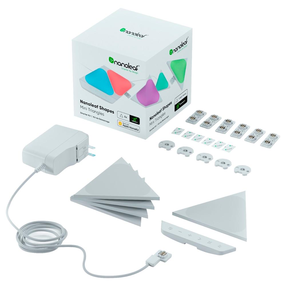 Nanoleaf Shapes Mini Triangles SMK 5 Painéis NL48-5017TW-5PK - Pro ...