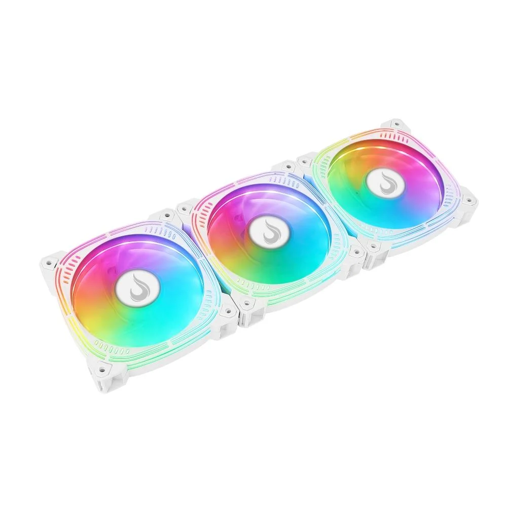 Kit 3 Fans Rise Mode Aura Frost Pro 120mm ARGB Branco - Pro Setup - E ...
