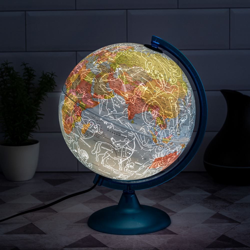 globo terrestre iluminado 25 cm