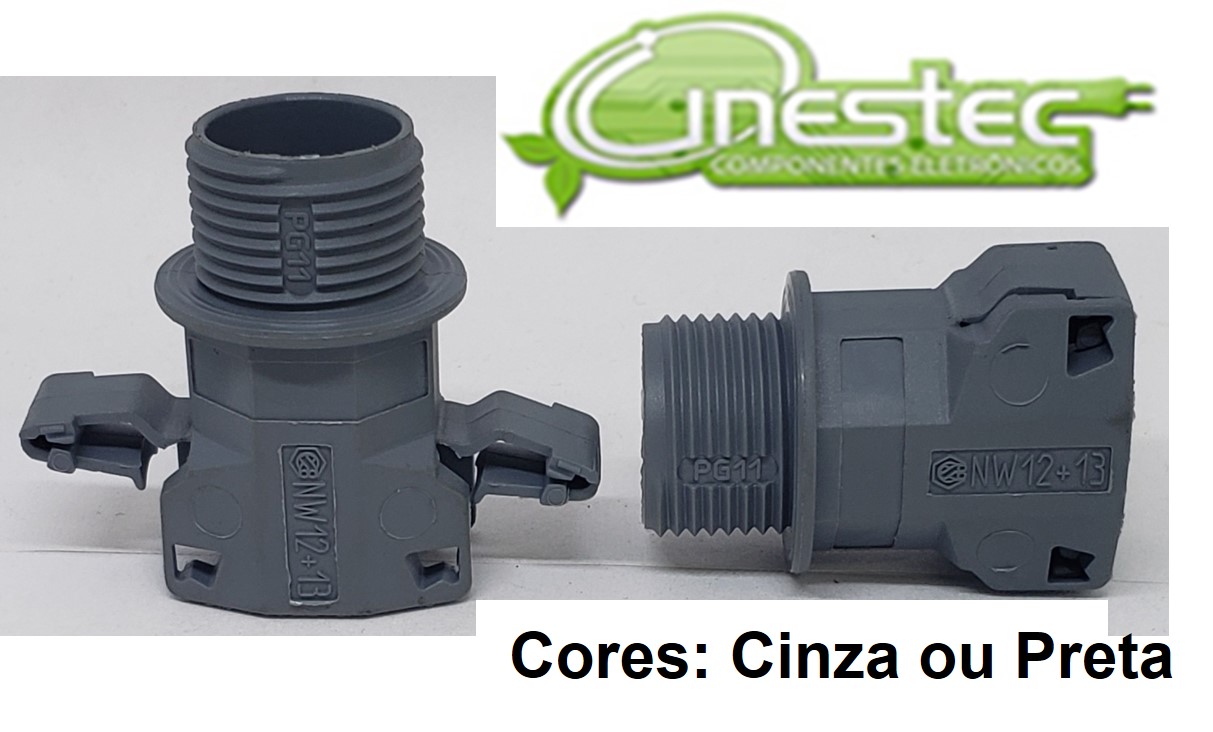 Conector Terminacao Reta Pg Cinza Para Corrugado Nw Pa Cinestec