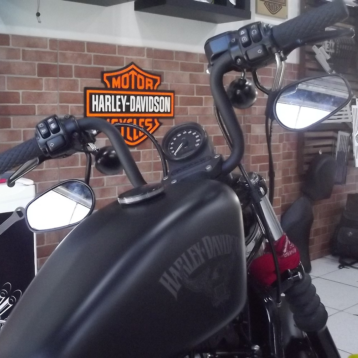 Guidão MINI APE para SPORTSTER (883, 1200) Harley-Davidson - Skull ...