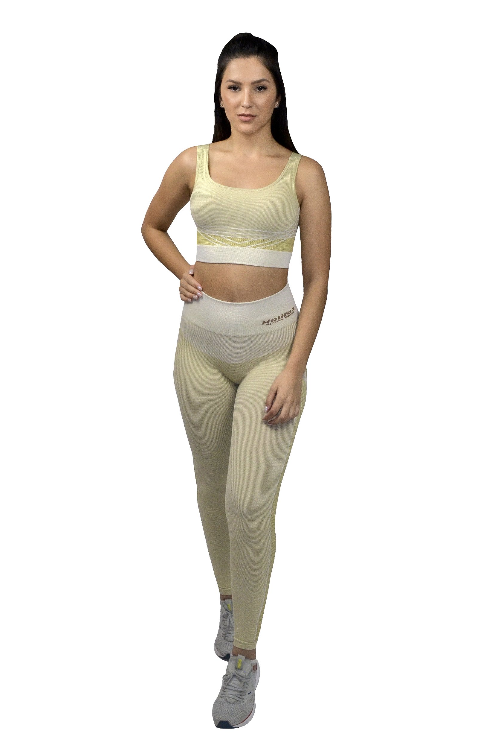 Cropped Academia Fitness Sem Costura (Cropped Desert) - Halifax Fit