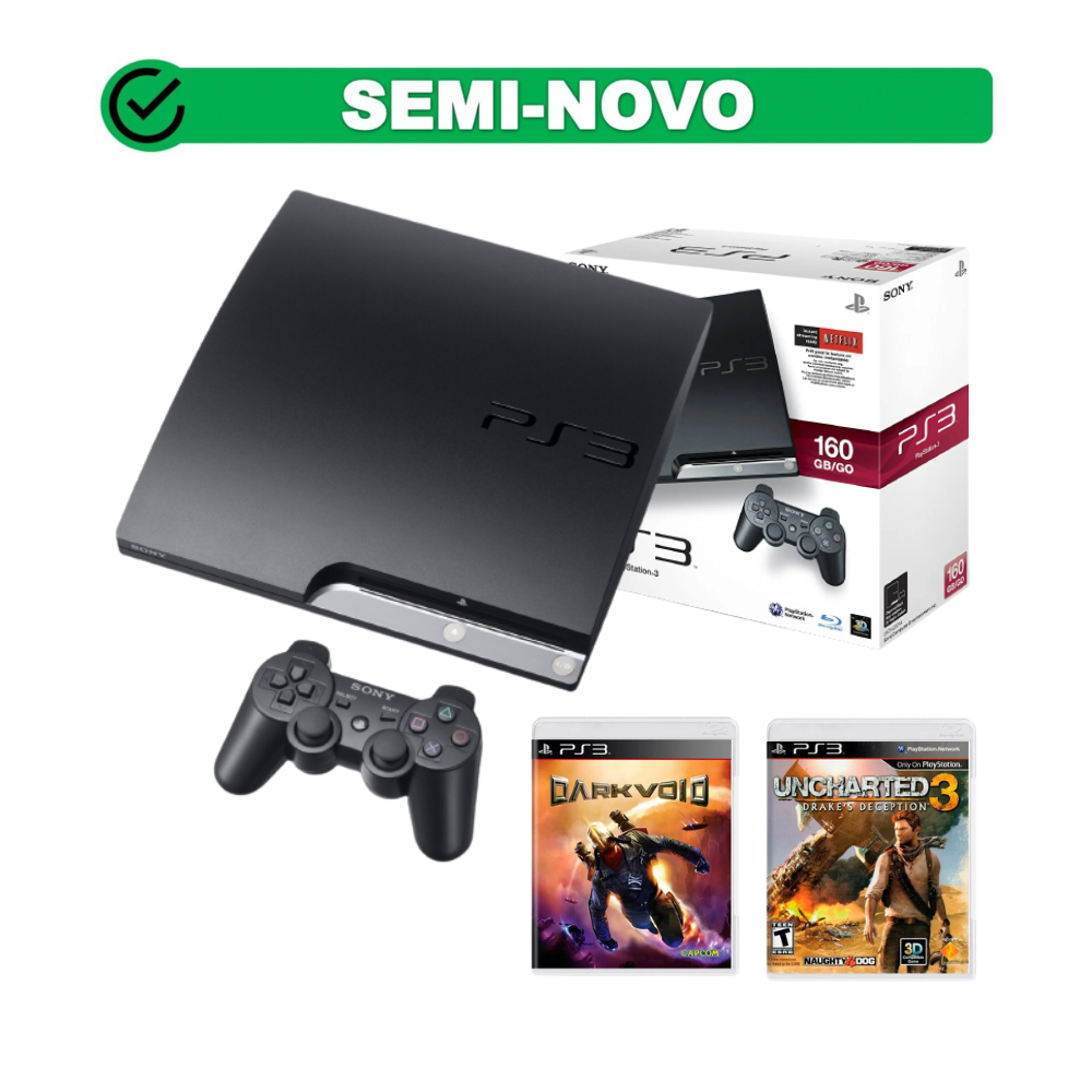 Playstation 3 Slim - PS3 Slim (Usado) - www.maicongames.com.br