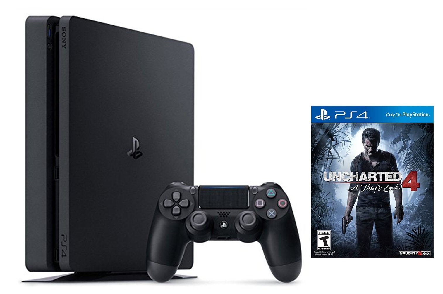 Console PlayStation 4 Slim 500GB Bundle Uncharted 4 - PS4 Slim