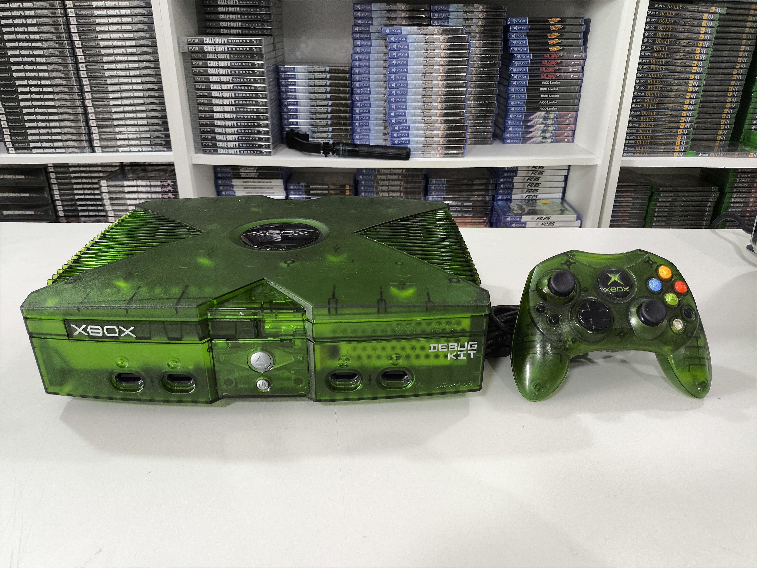 Console Microsoft Xbox Clássico Debug kit Translucent Green - www ...