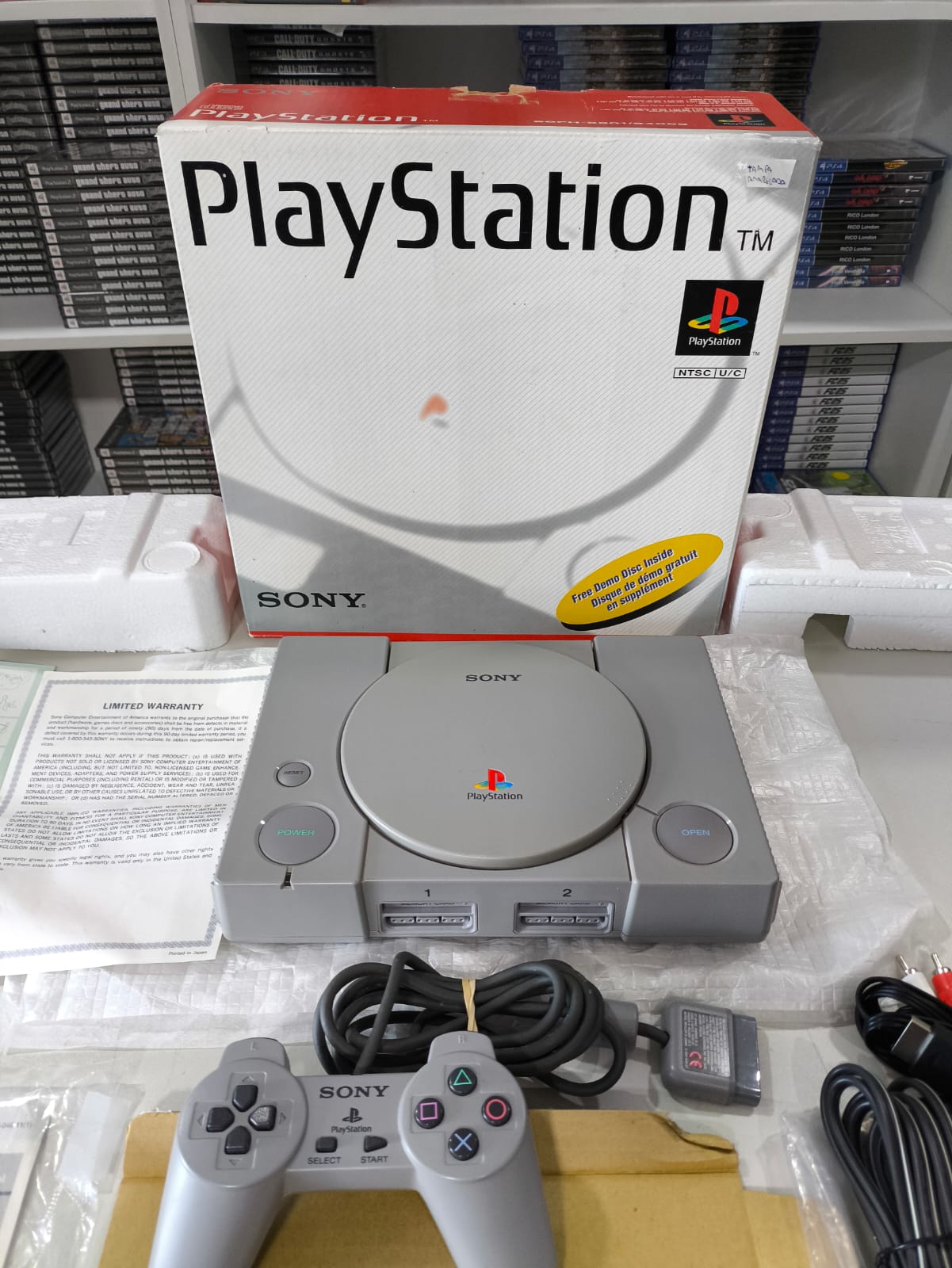 Console Playstation 1 Fat Americano Travado SCPH-5501 CIB - PS1 FAT ...