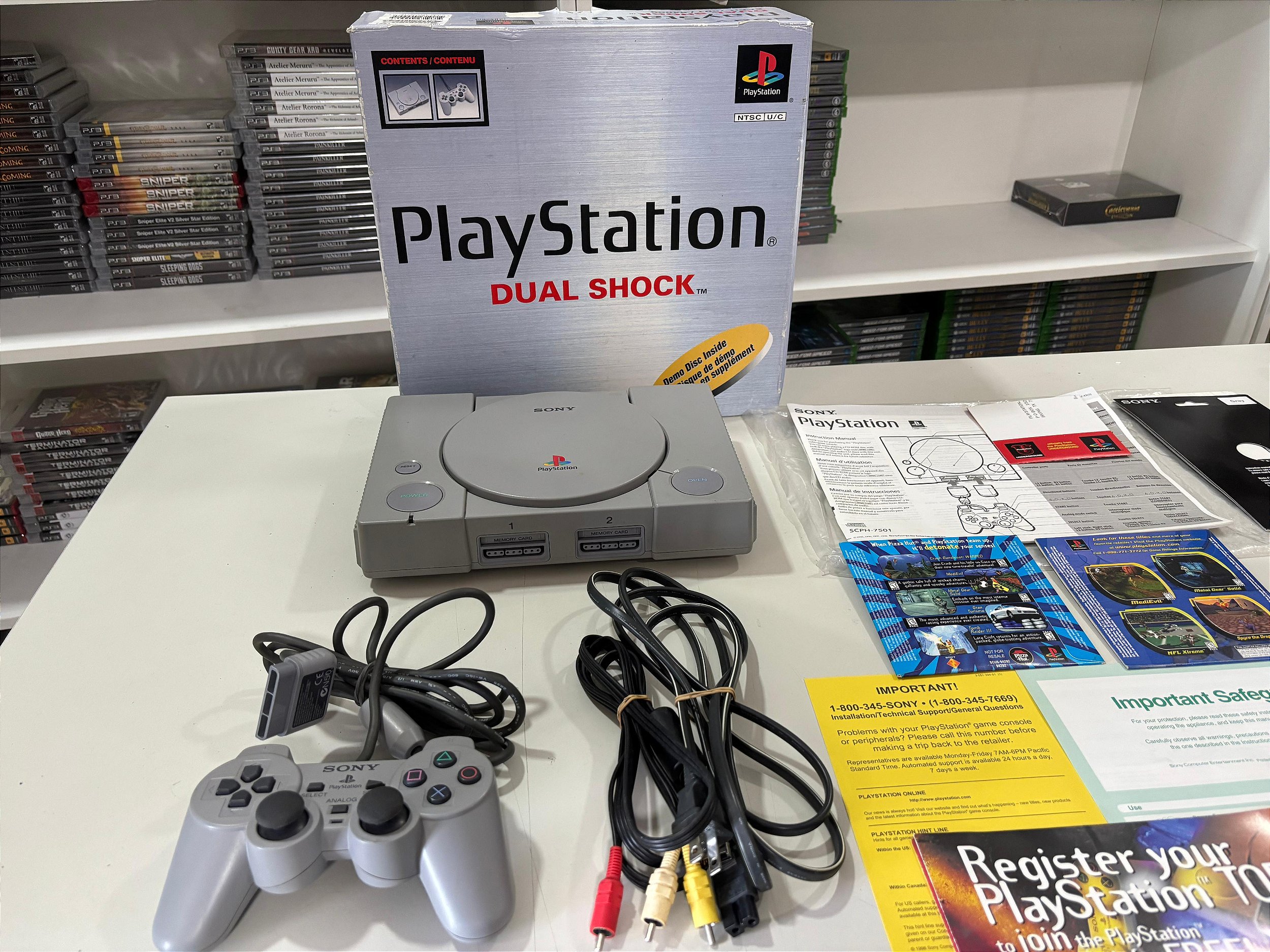 Console Sony Playstation 1 Americano SCPH-7501 Dualshock - PS1 FAT