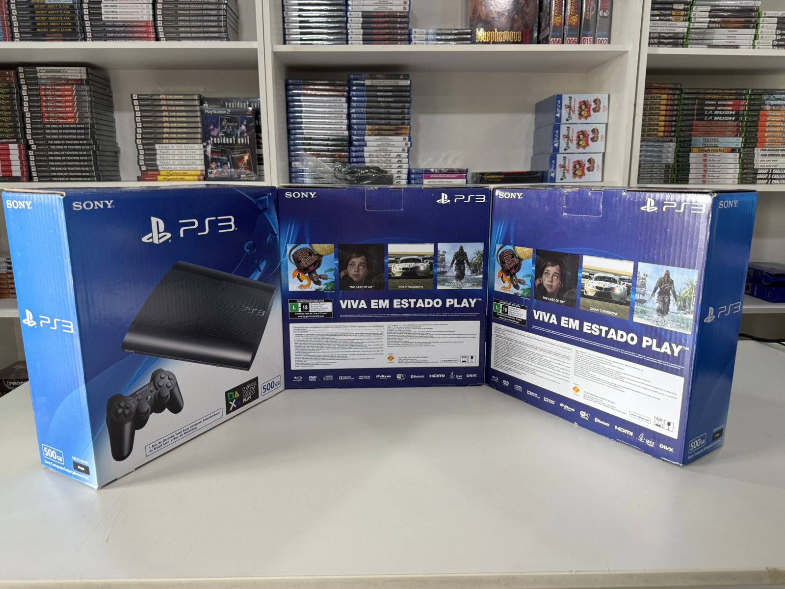 Console Sony Playstation 3 Super Slim 500gb Novo Lacrado - PS3