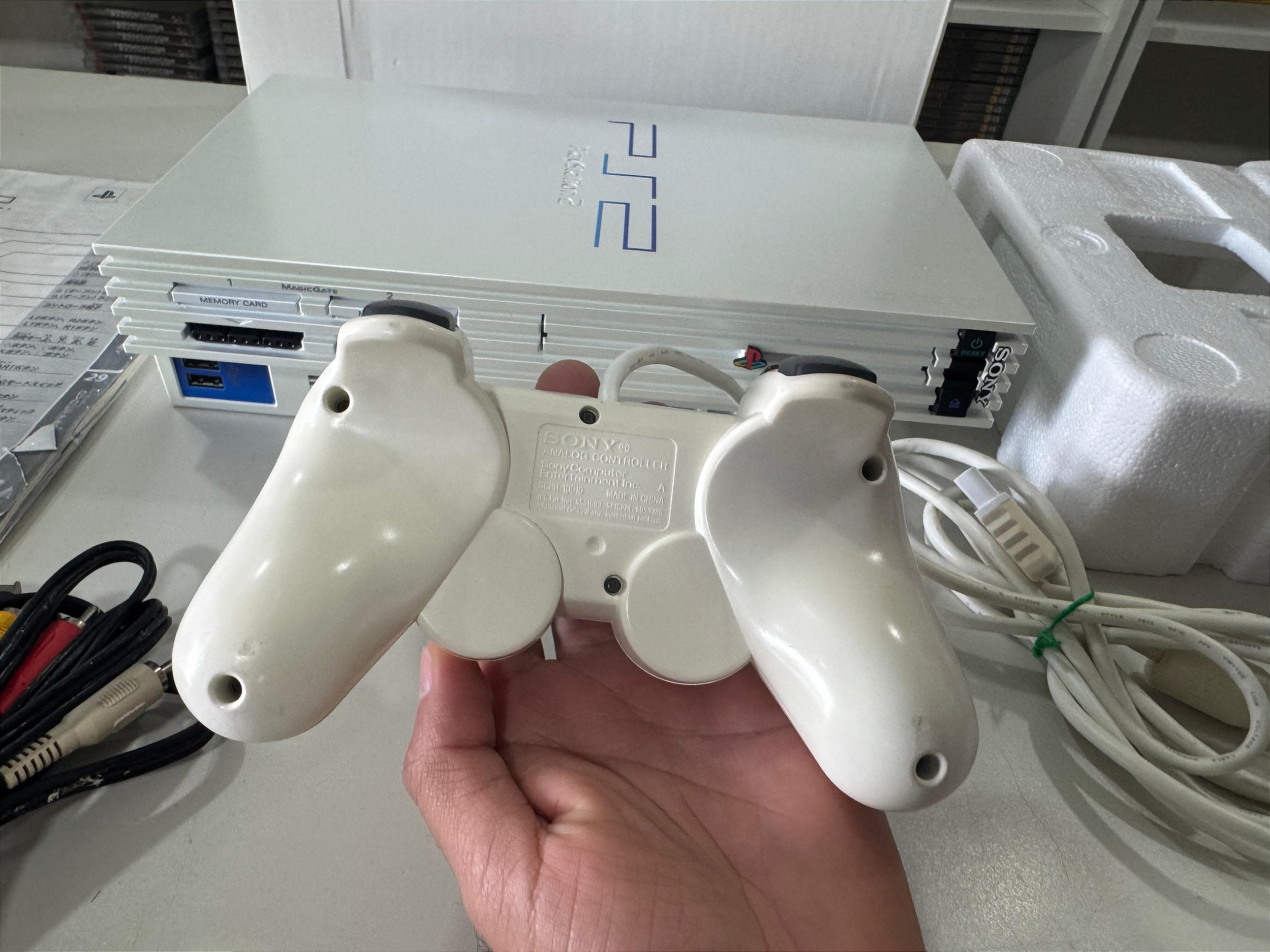 Console Sony Playstation 2 Fat Pearl White SCPH-50000 - PS2 FAT
