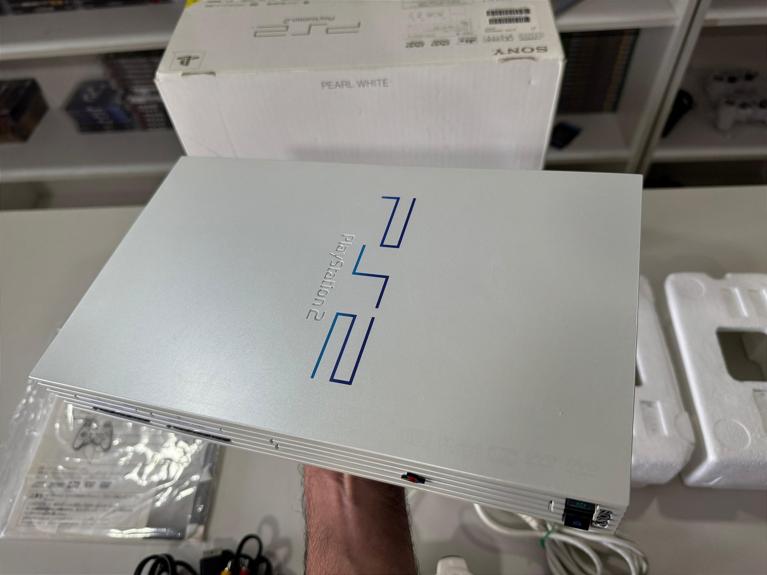 Console Sony Playstation 2 Fat Pearl White SCPH-50000 - PS2 FAT
