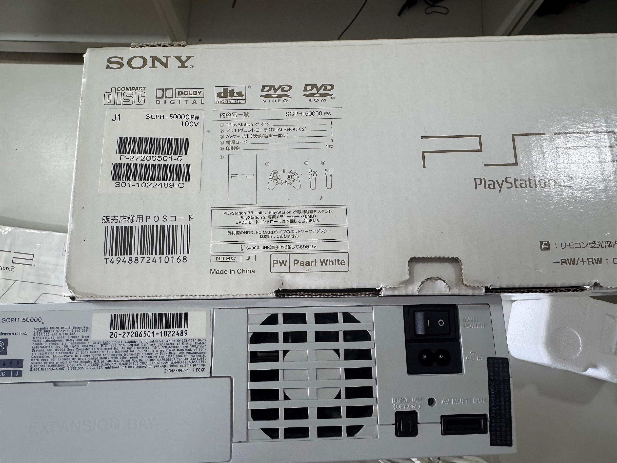 Console Sony Playstation 2 Fat Pearl White SCPH-50000 - PS2 FAT
