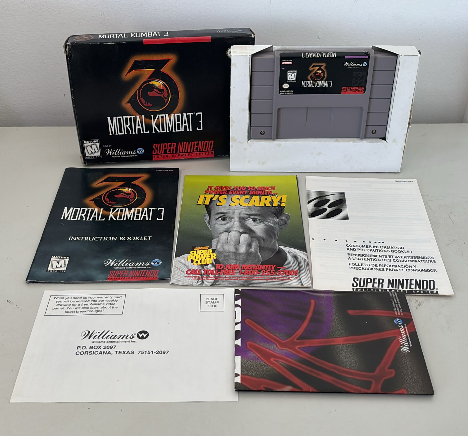 Mortal Kombat 3 Super Nintendo SNES CiB Original - www.maicongames