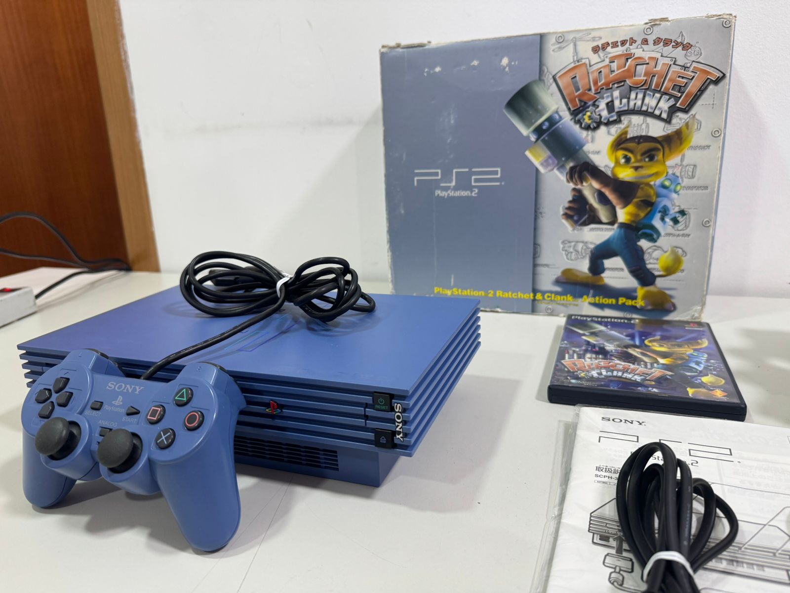 Console Playstation 2 Fat Edição Ratchet E Clank Toys Blue Japonês