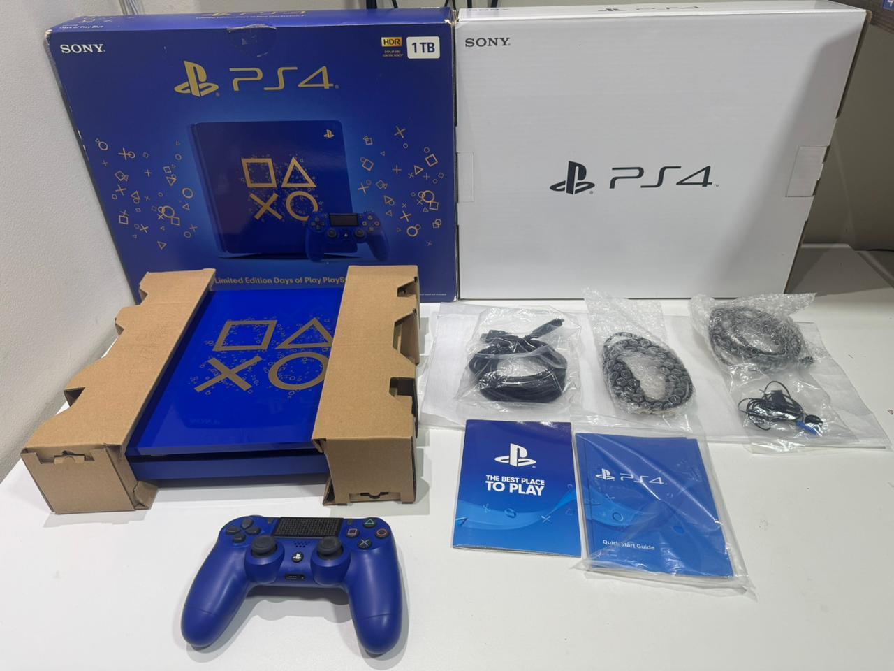 Console Playstation 4 Slim Edição Days OF Play Azul - PS4 Slim 1TB