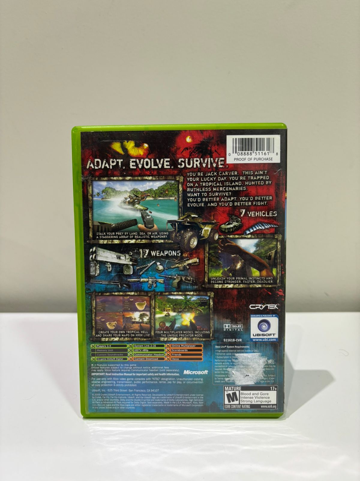 Far Cry Instincts Xbox Classic Americano Original (Usado) - www