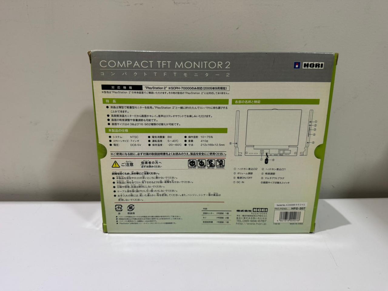 Monitor LCD Para PS2 Slim - Hori HP2-207 - Tela LCD PS2 Japones