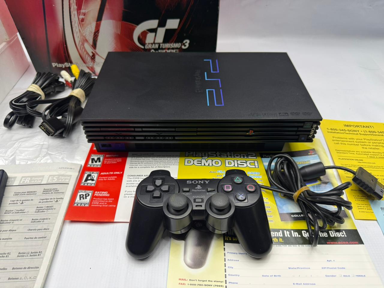 Console Playstation 2 Fat Gran Turismo 3 Racing Pack Americano
